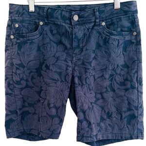 SIMPLY VERA Vera Wang Floral Jacquard
Denim blue Bermuda Shorts Size 8